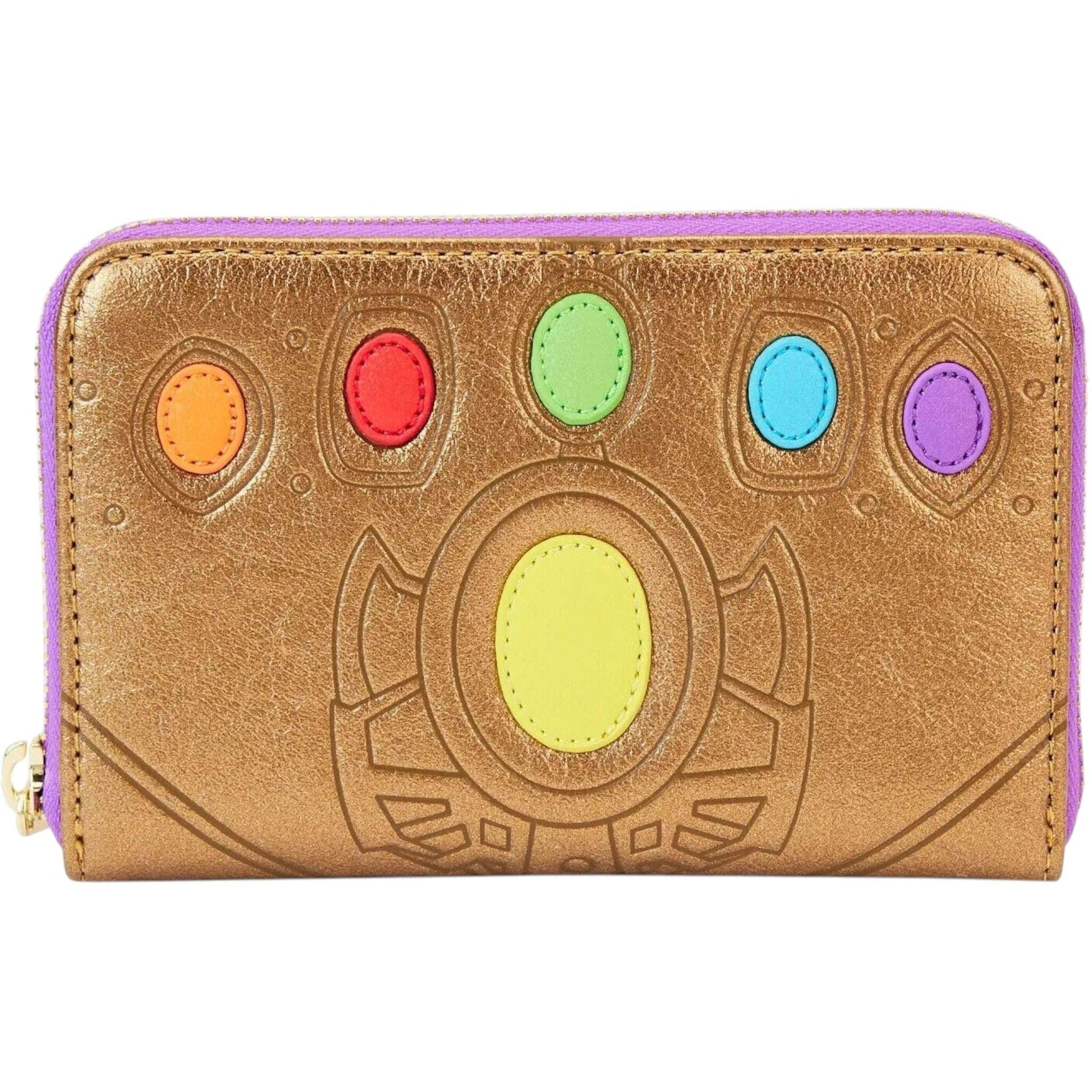 Loungefly Marvel Metallic Thanos Gauntlet Zip Around Wallet The Bag Dude