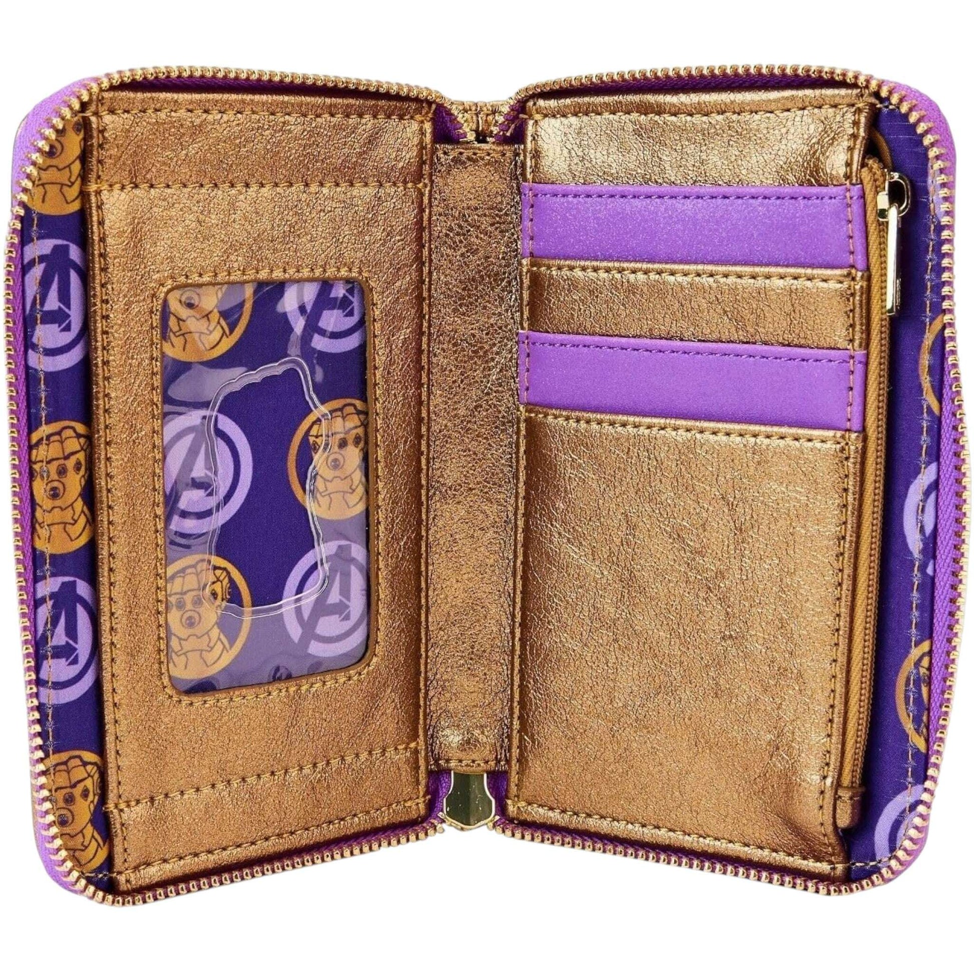 Loungefly Marvel Metallic Thanos Gauntlet Zip Around Wallet The Bag Dude