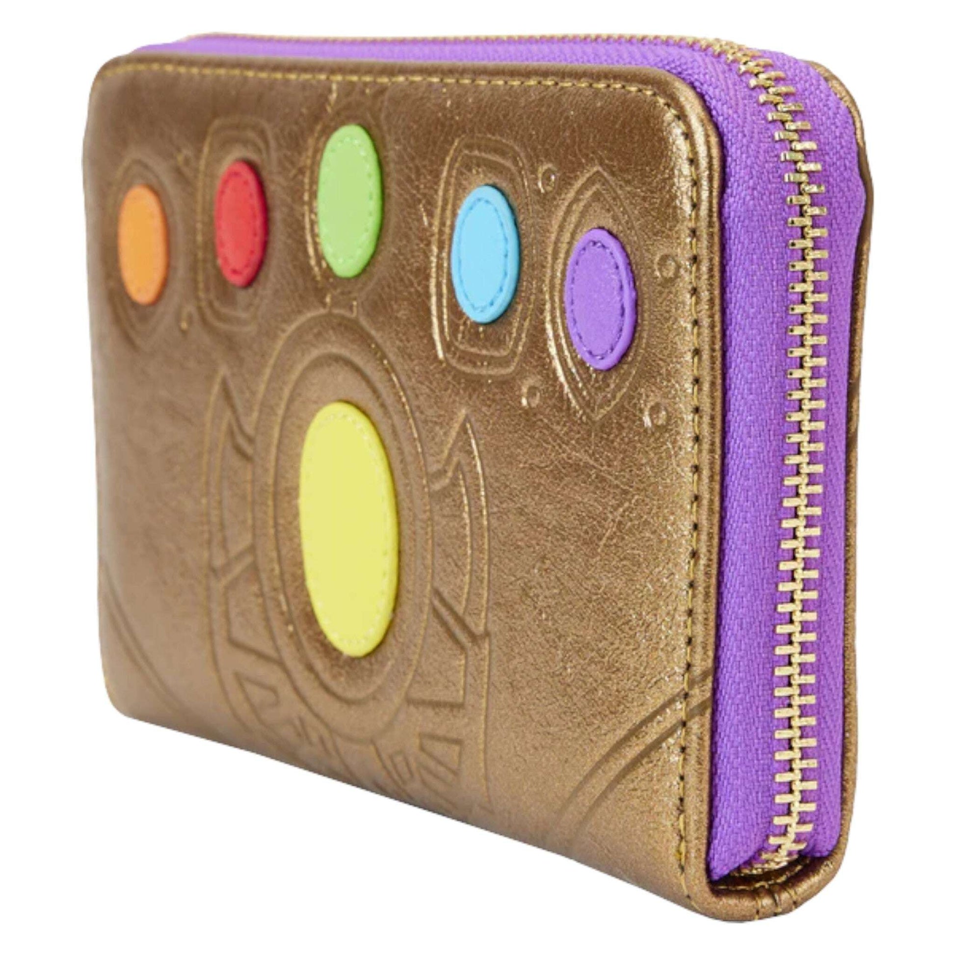 Loungefly Marvel Metallic Thanos Gauntlet Zip Around Wallet The Bag Dude