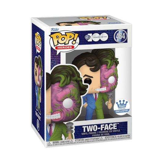 Funko Pop! Two-Face flipping coin vinyl figure packaging on a white background